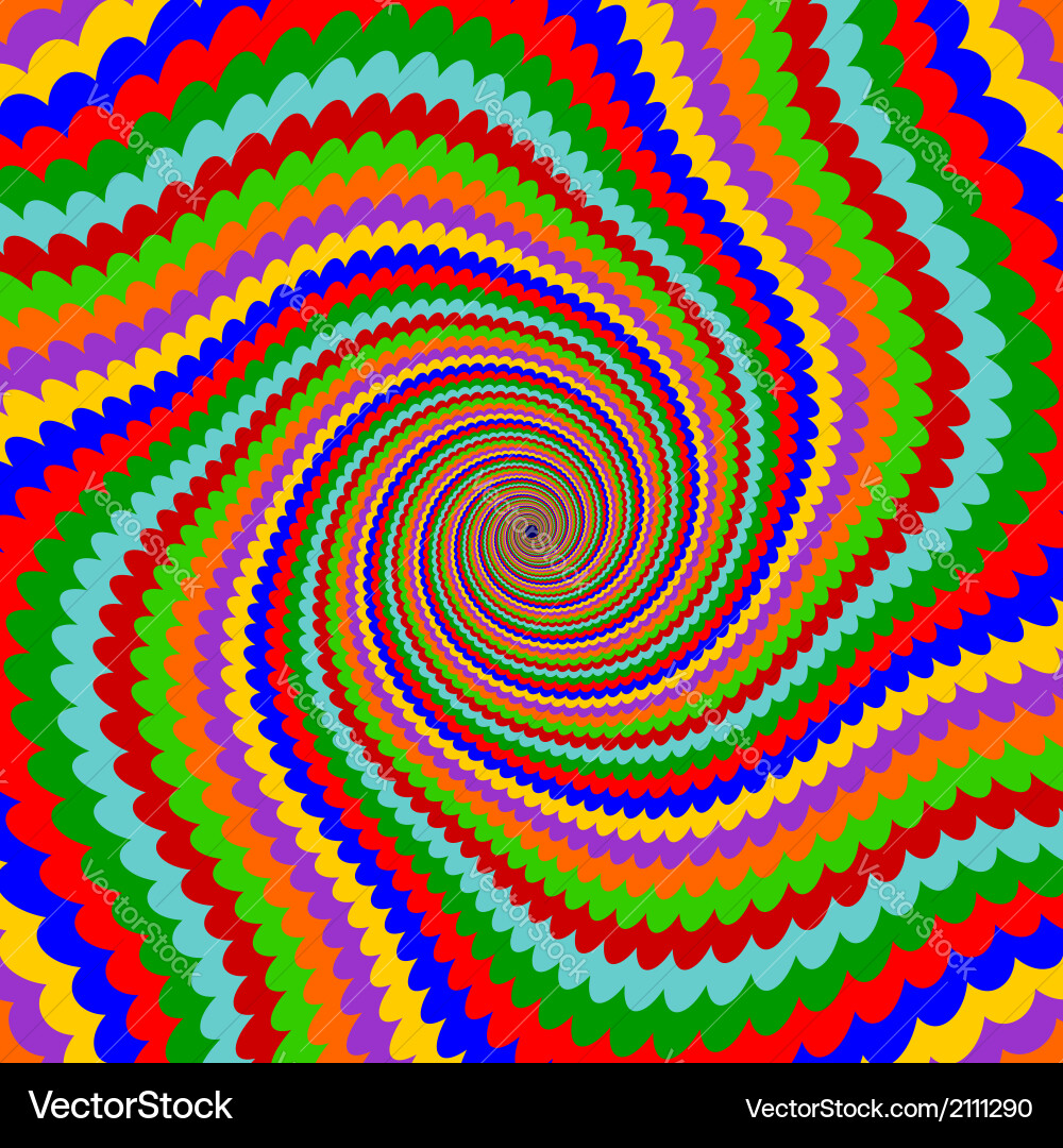 Design multicolor twirl rotation background Vector Image