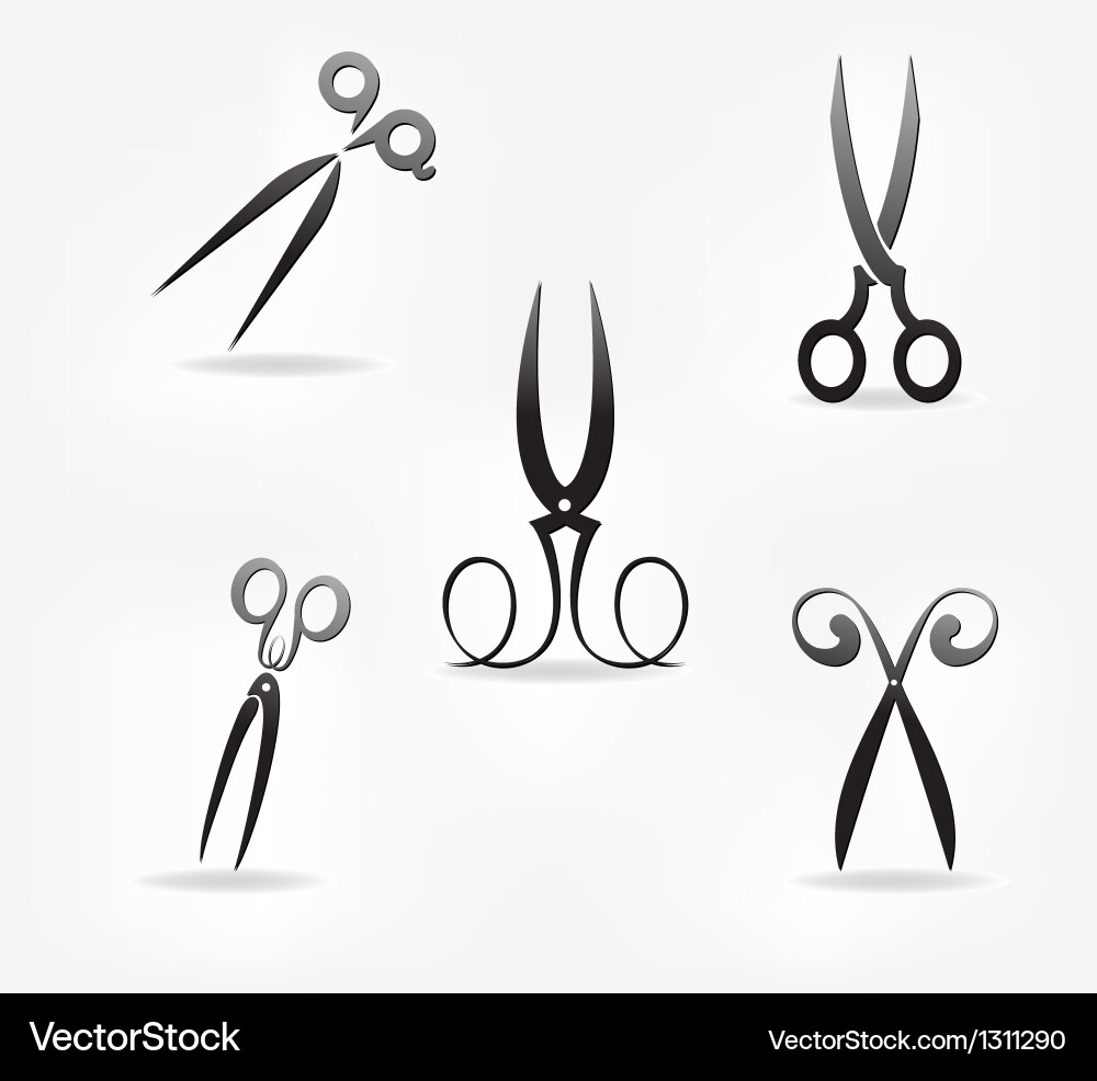 Elegant Scissors Icon Vector Image