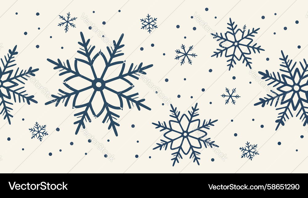 Elegant Snowflake Winter Pattern Vector Image