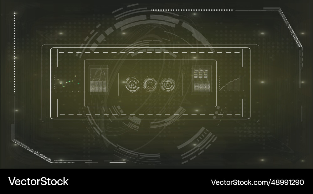 Futuristic circular display Futuristic circular display vector image