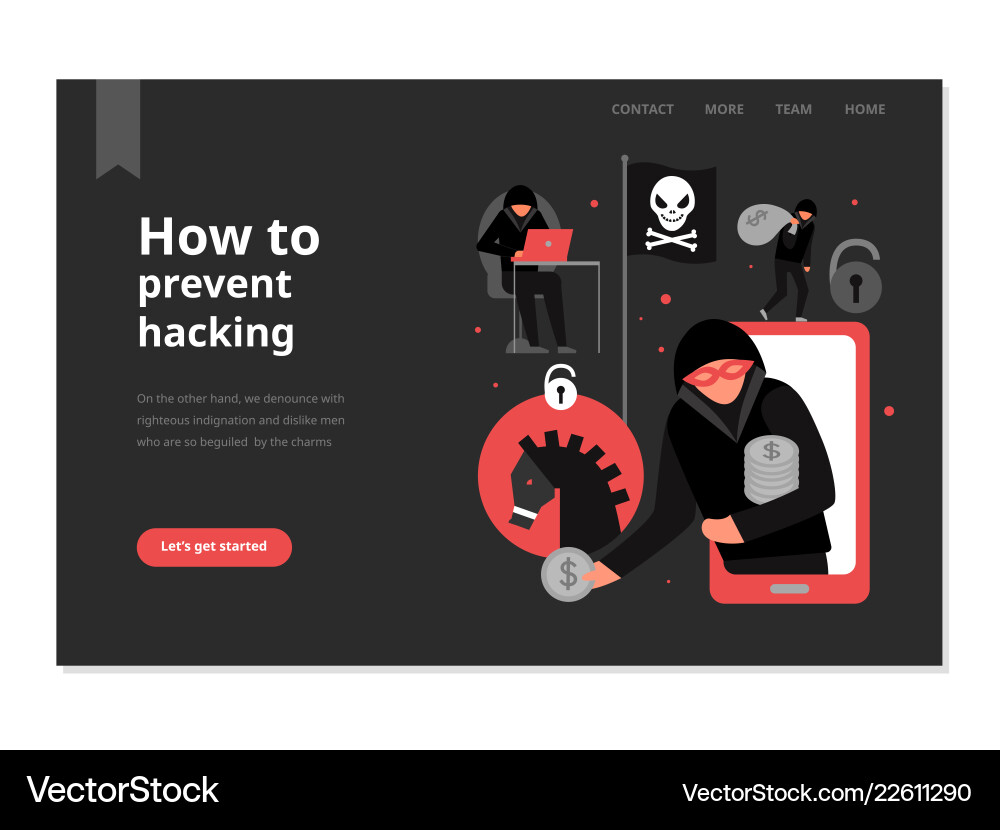 Hacker web page Hacker web page vector image