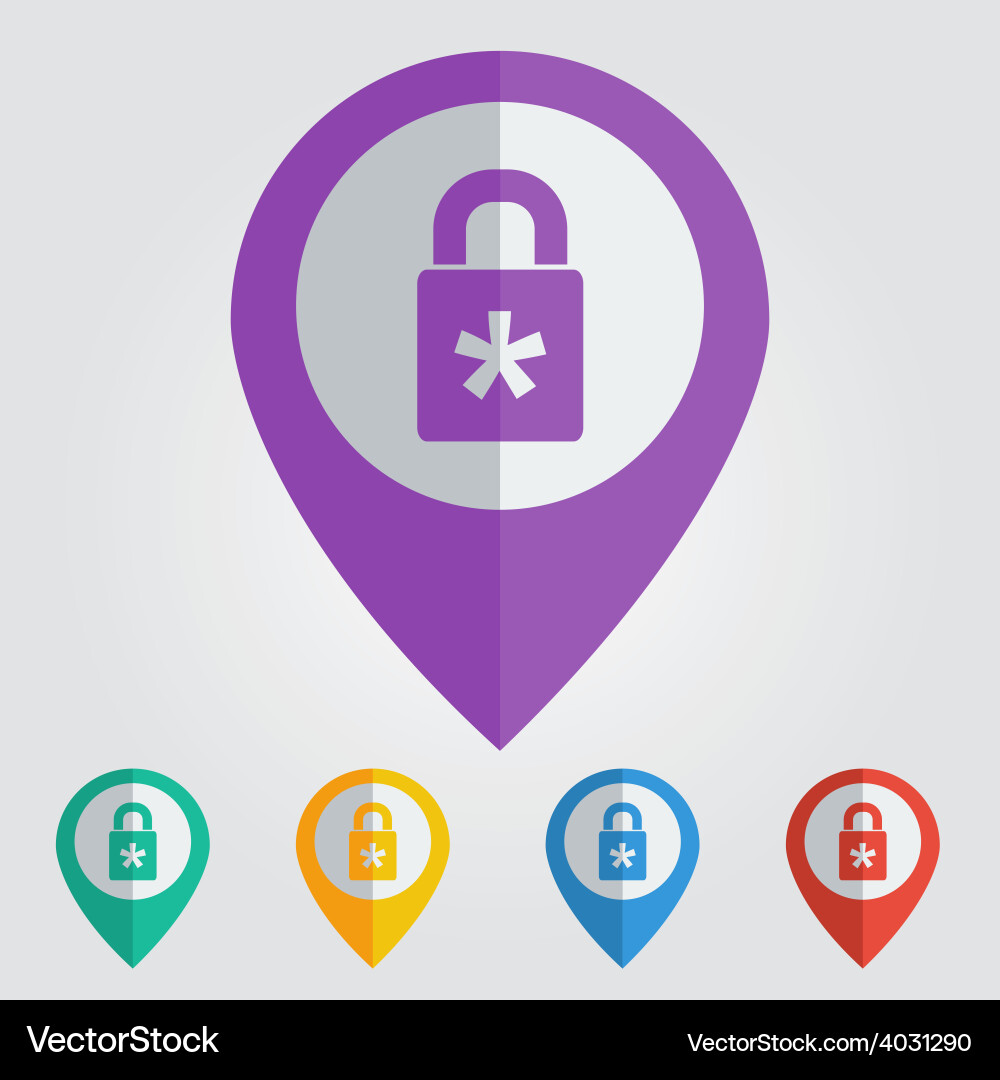Lock password flat vector image