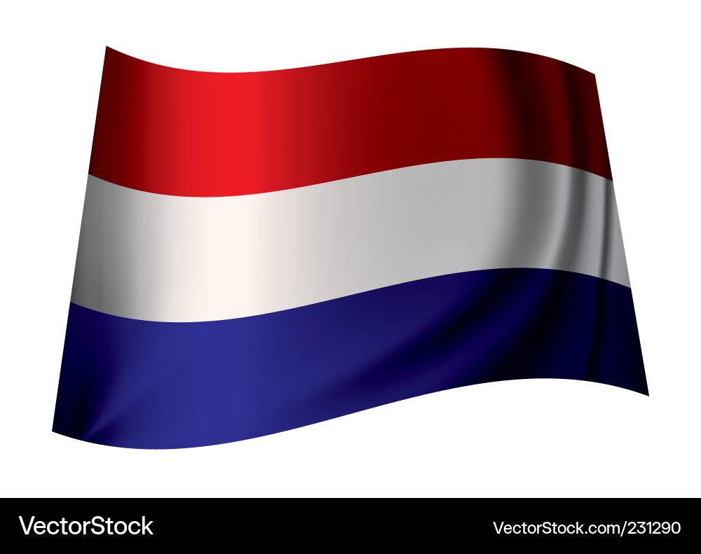 Niederländische Flagge Vektorbild