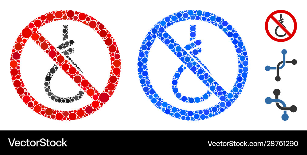 No suicide loop composition icon circle dots No suicide loop composition icon circle dots vector image
