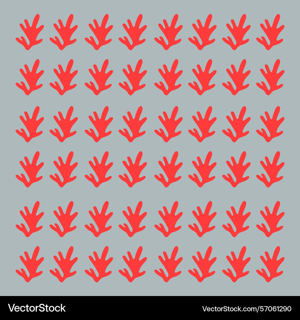 Red corals retro pattern texture background vector image
