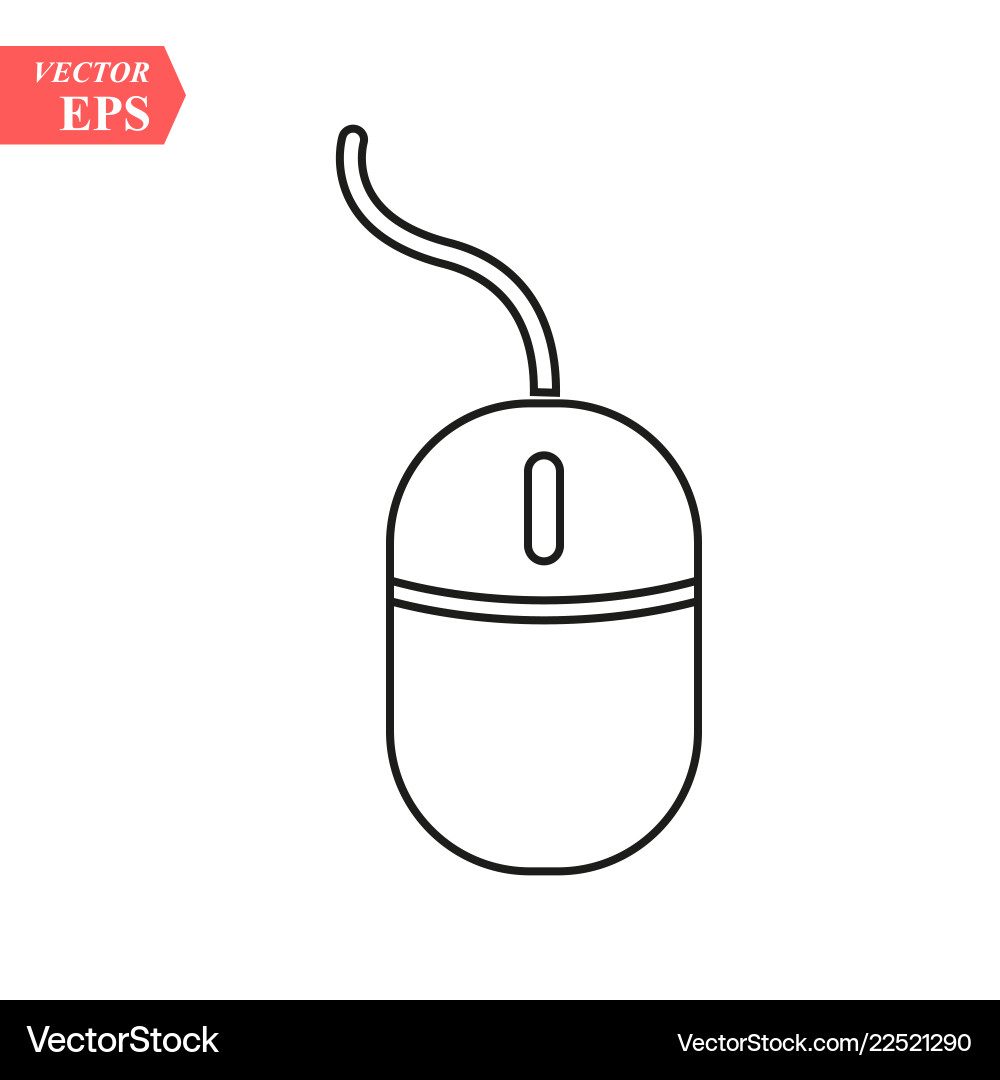 Version computer mouse line icon eps 10 Version computer mouse line icon eps 10 vector image