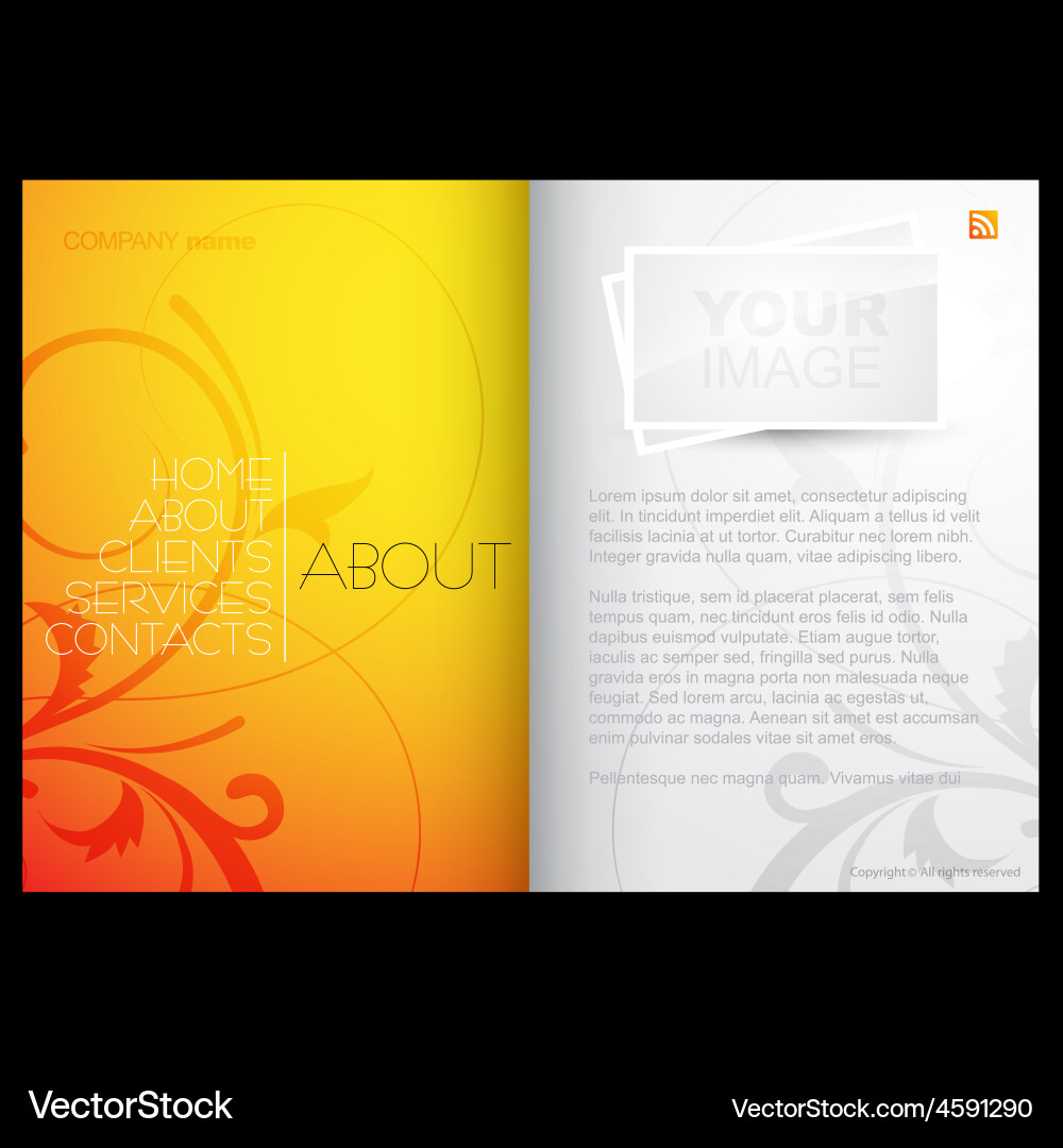 Web template Vector Image