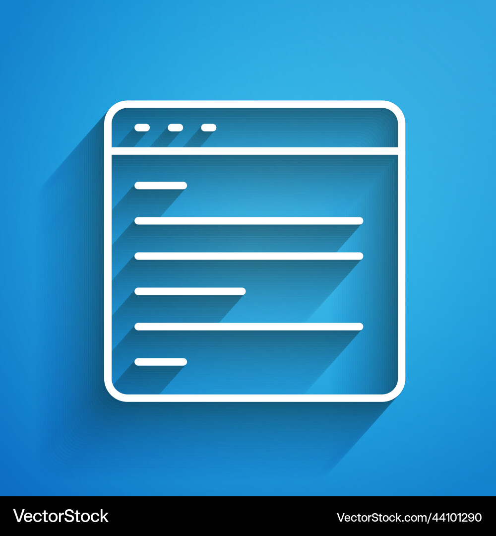 White line computer api interface icon isolated White line computer api interface icon isolated vector image