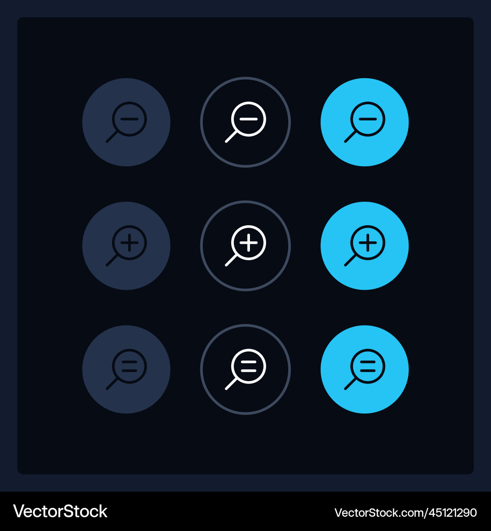 Zoom ui elements kit Vector Image