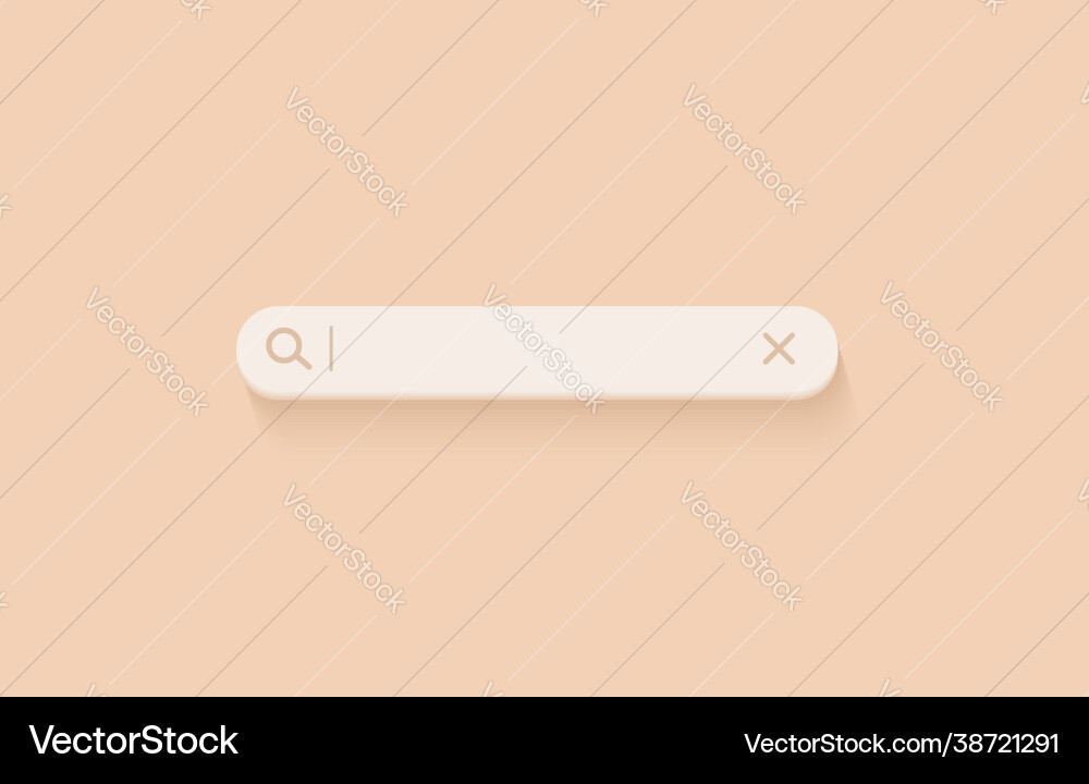 3d search bar browser button for website and ui 3d search bar browser button for website and ui vector image