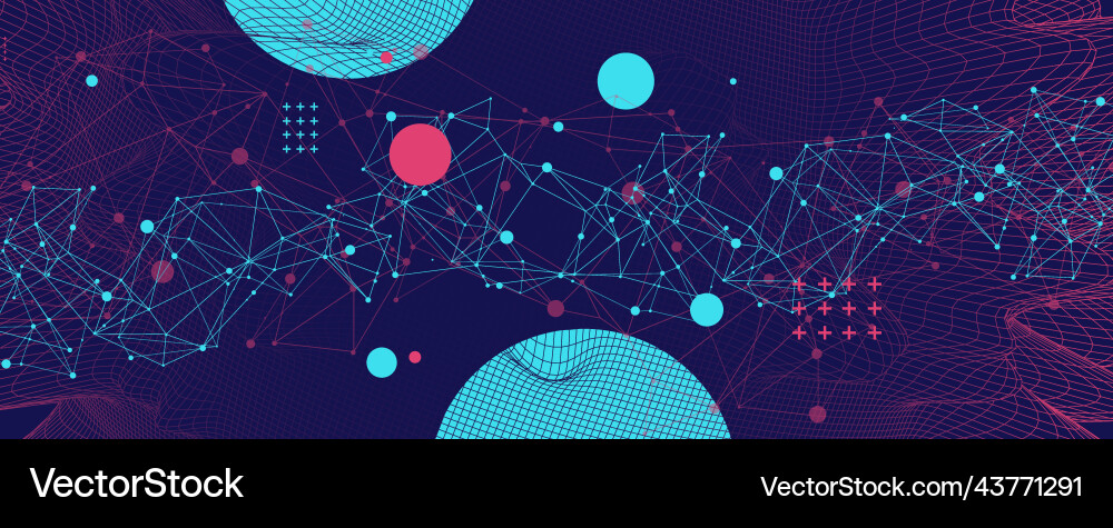 Abstract Network Background vector image