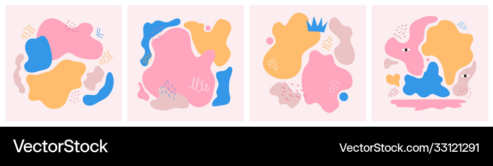 Abstract set with colored pattern Abstract set with colored pattern vector image