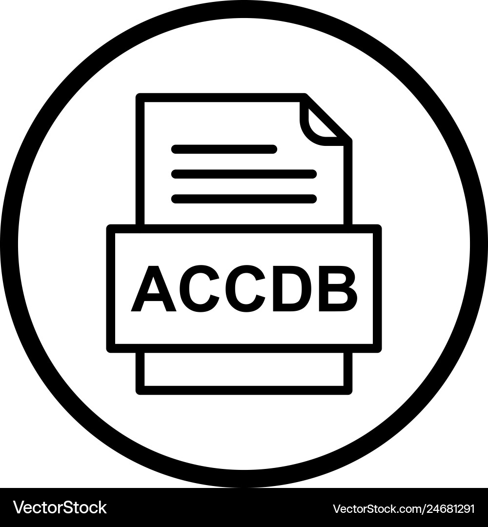 Accdb file document icon Vector Image