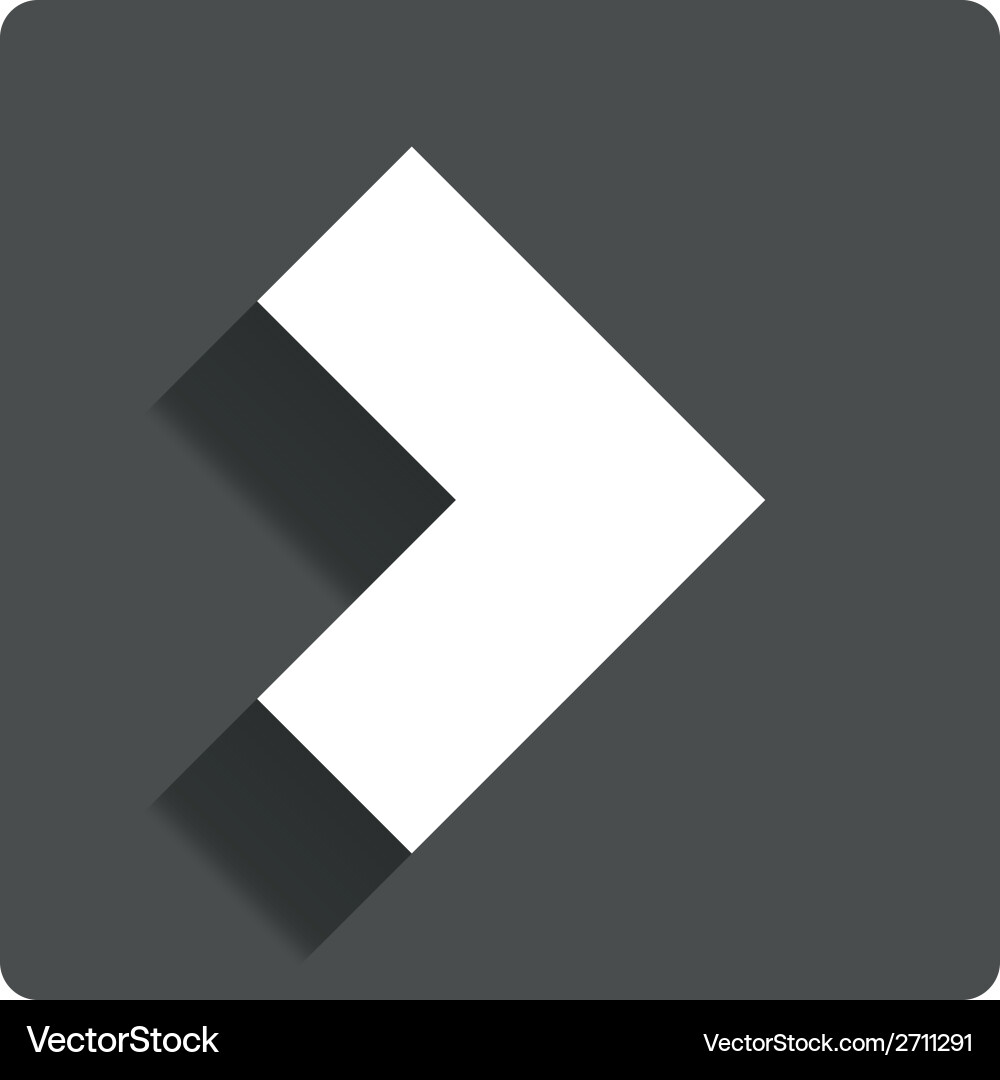 Arrow sign icon next button navigation symbol Vector Image