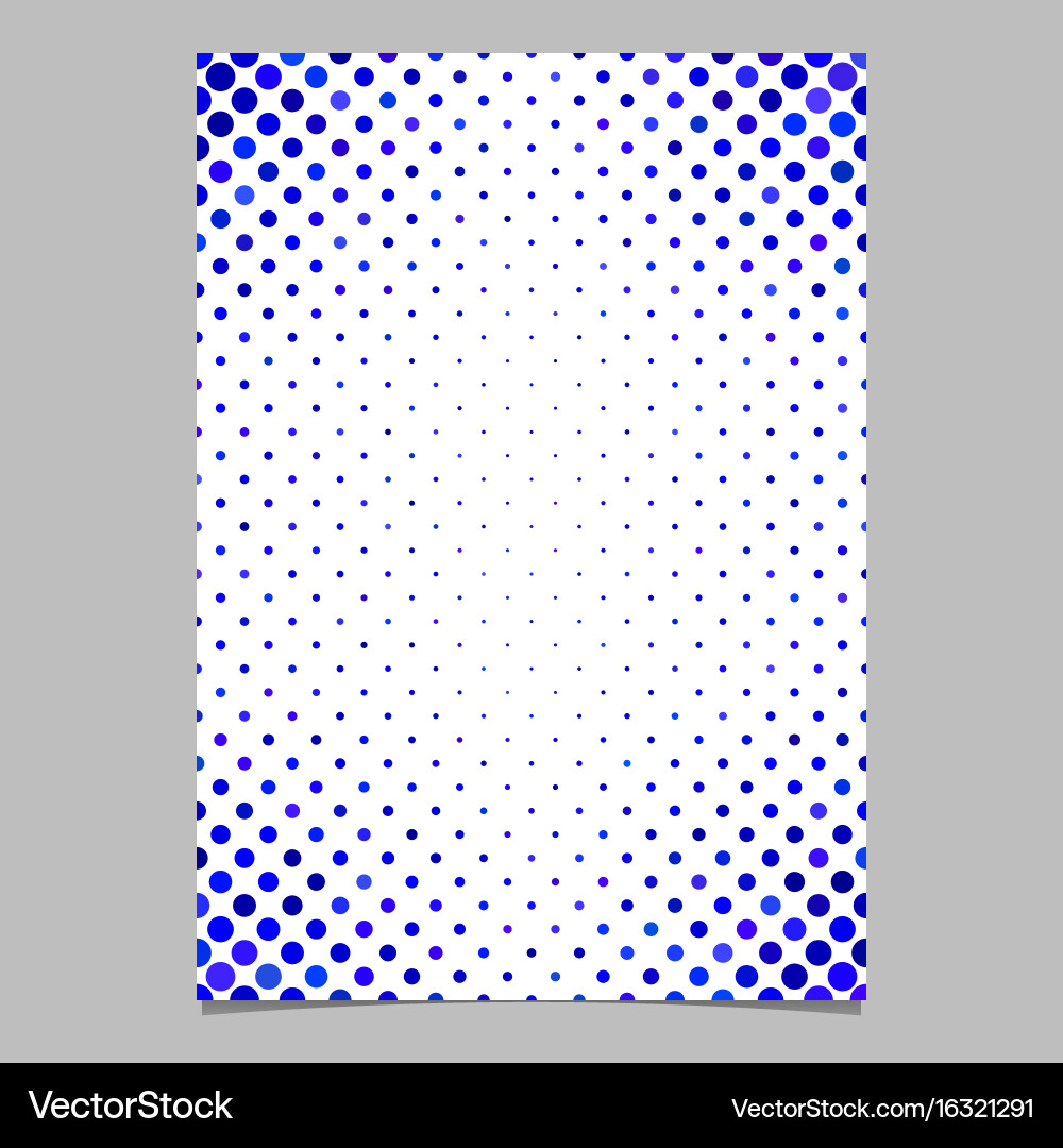 Blue circle pattern page template - design from vector image
