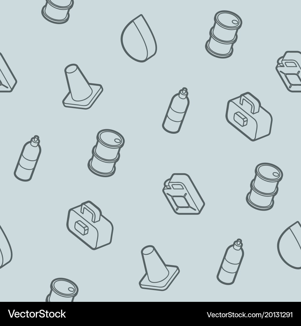Car tuning outline isometric pattern Vector Image