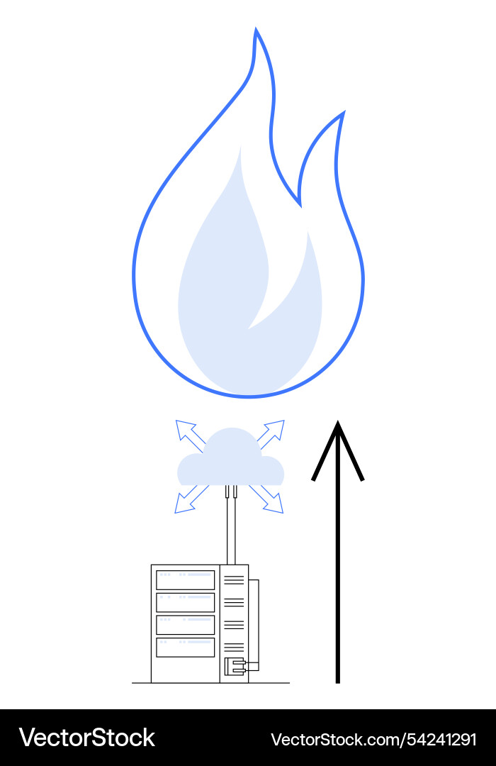 Cloud backup and disaster recovery for data Vector Image