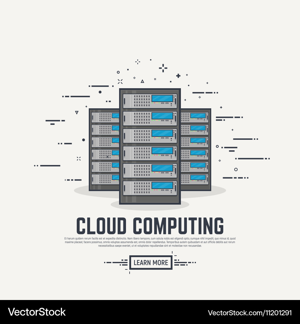 Cloud Server Network Vector Image