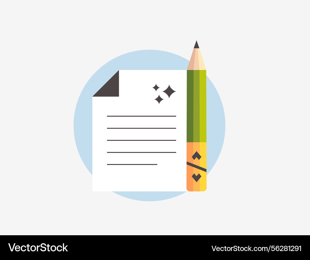 Coding with pencil and paper vector image