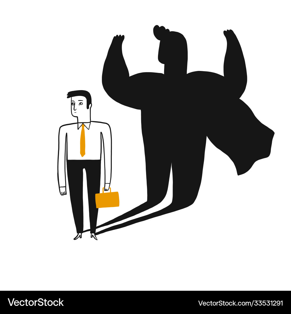 Concept a business man revealed as super vector image