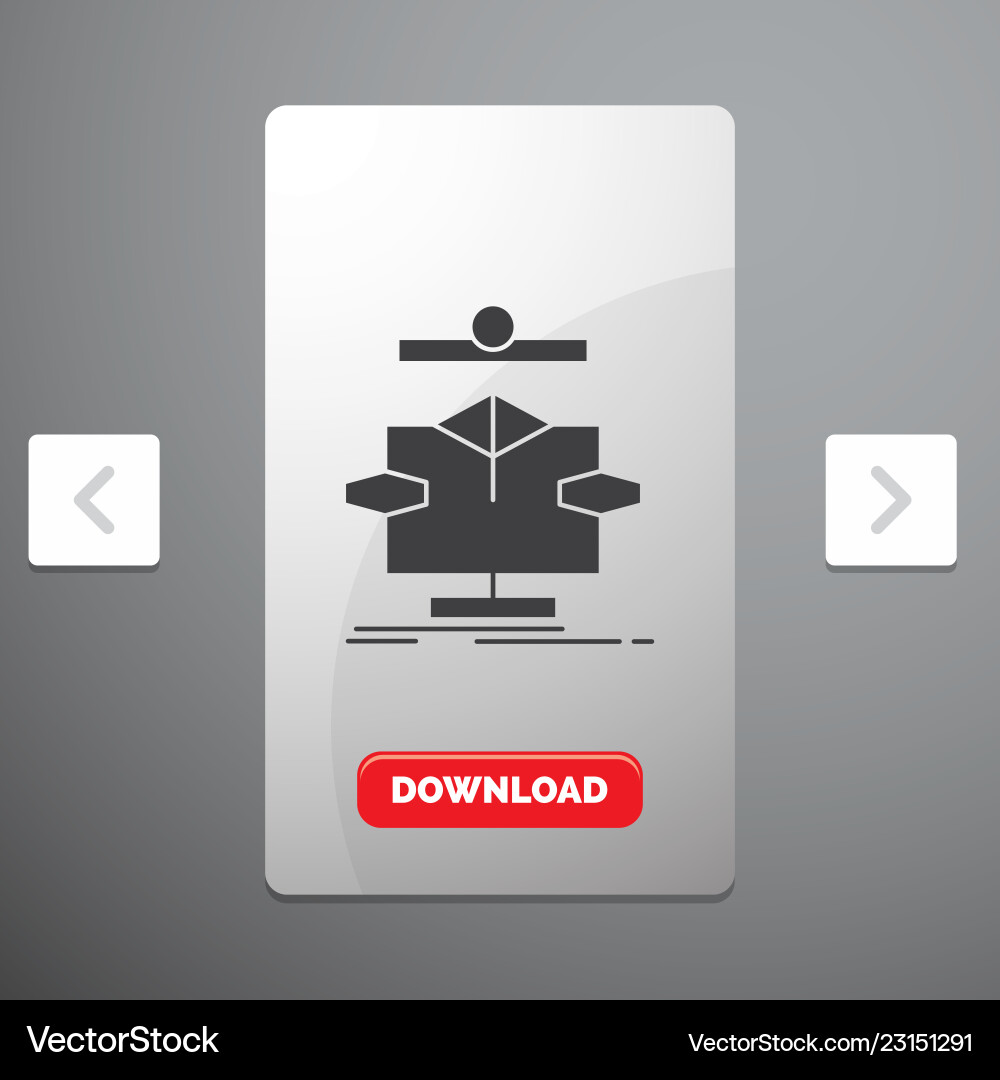 Data Flow Chart Icon - Algorithm Diagram Vector Image