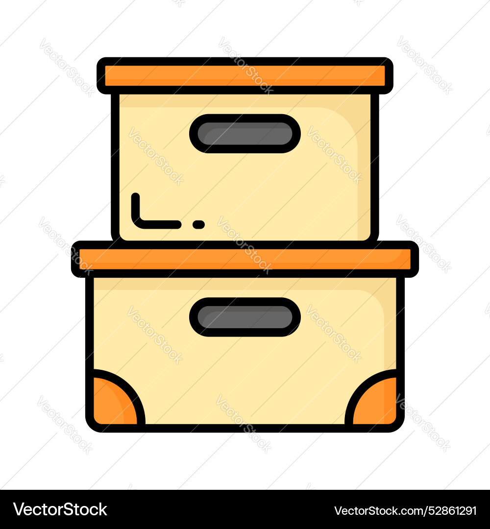 File boxes design ready to use in websites Vector Image