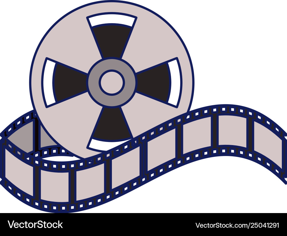 Film Reel Ausrüstung Cartoon vektorbild