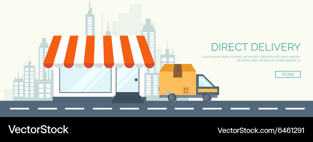 Flat header shopping web Vector Image