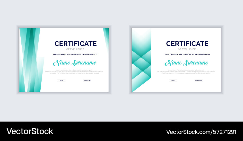 Gradient modern certificate template design Gradient modern certificate template design vector image