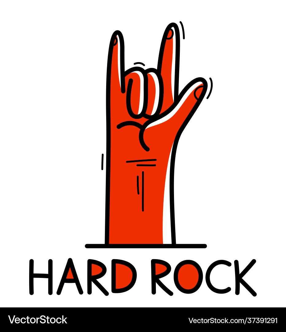 Hard rock and heavy metal devil horns gesture Hard rock and heavy metal devil horns gesture vector image