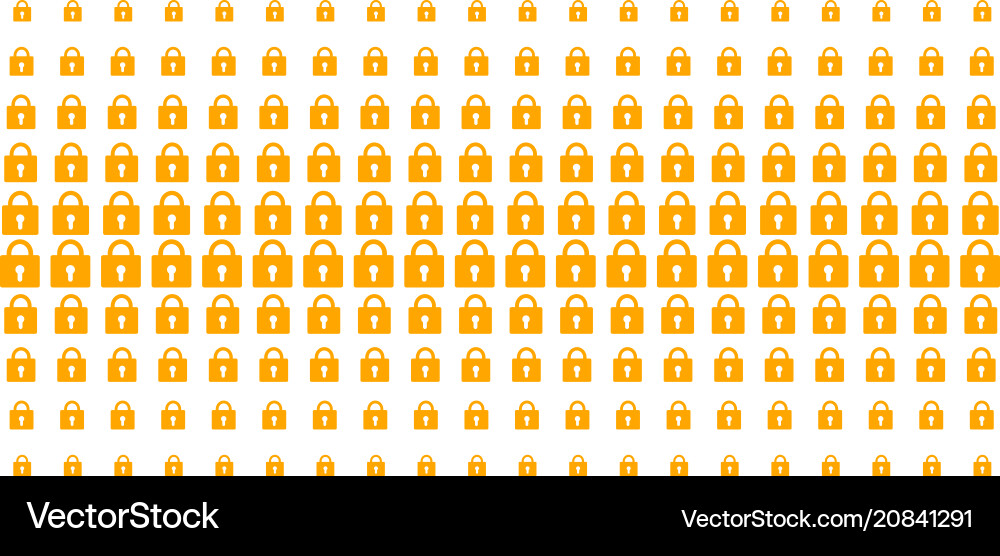 Lock shape halftone array Lock shape halftone array vector image