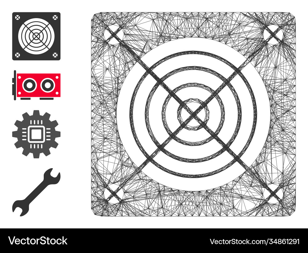Network asic miner hardware mesh Network asic miner hardware mesh Vector Image