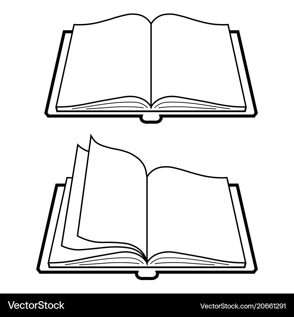 Open book vector image