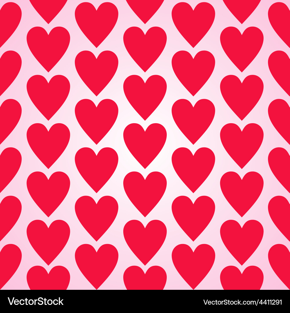 Red hearts seamless background pattern vector image