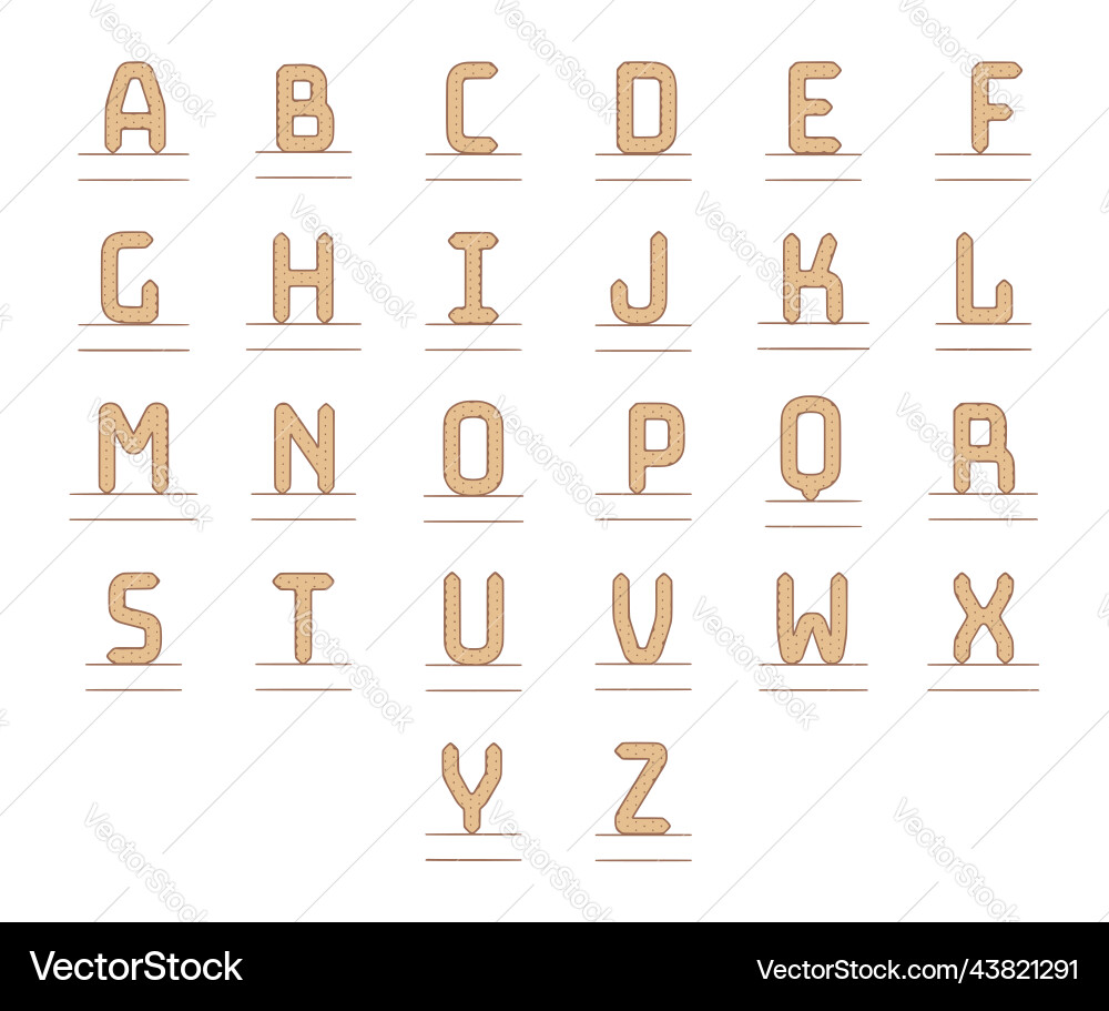 Set of name monograms or initials isolated Set of name monograms or initials isolated vector image