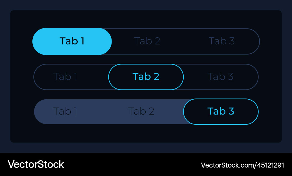Tab bar menu ui elements kit Tab bar menu ui elements kit vector image