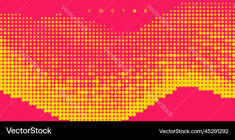 A wave formed from many circles abstract vector image