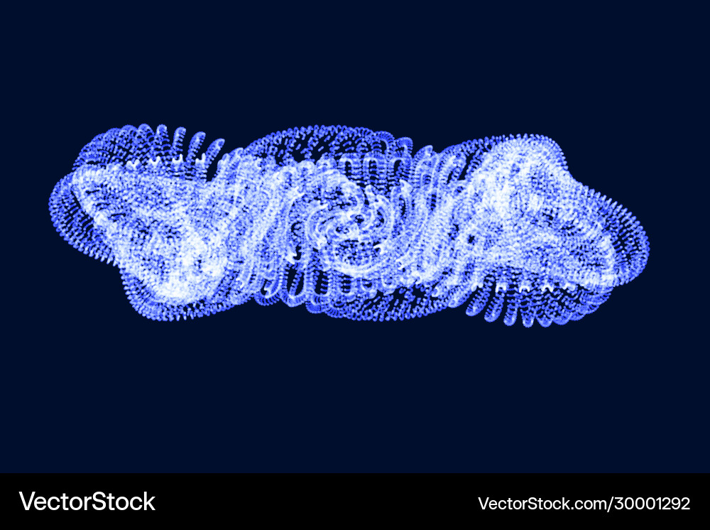 Abstract 3d mesh object biological like Abstract 3d mesh object biological like vector image