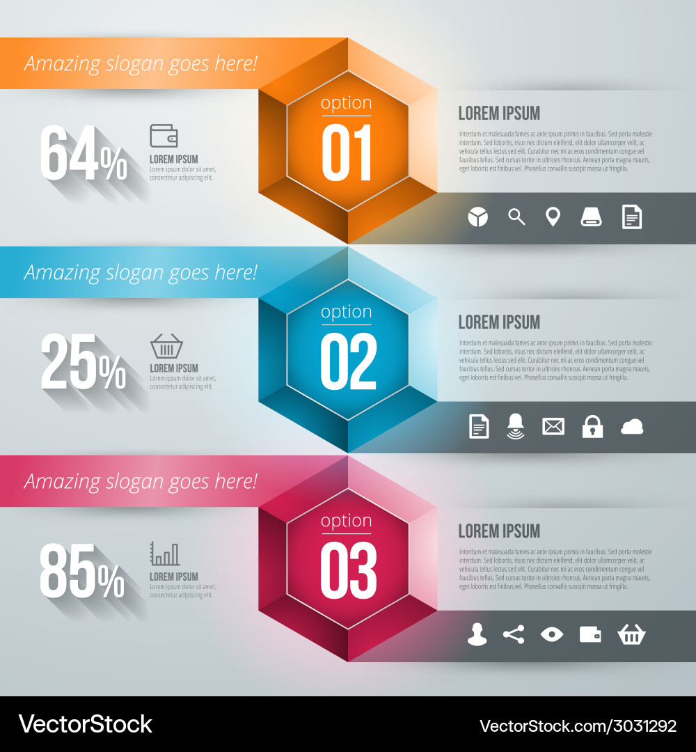 Abstract infographic design workflow layout Vector Image