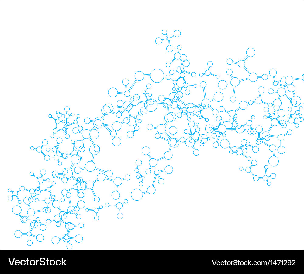 Abstract molecular structure background vector image