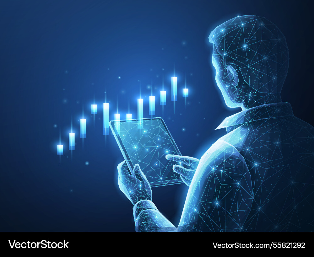 Broker trader analyzing currency exchange stock Broker trader analyzing currency exchange stock vector image