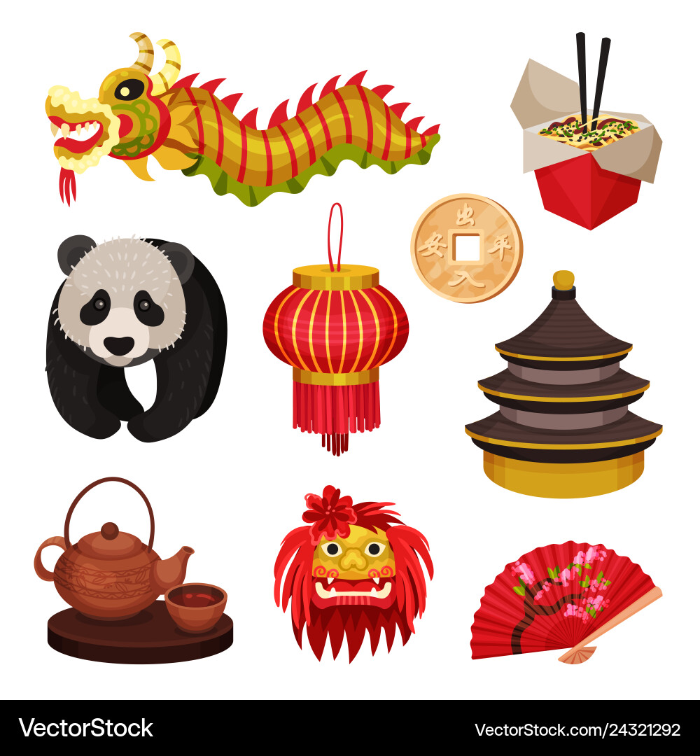China set east symbols concept China set east symbols concept vector image