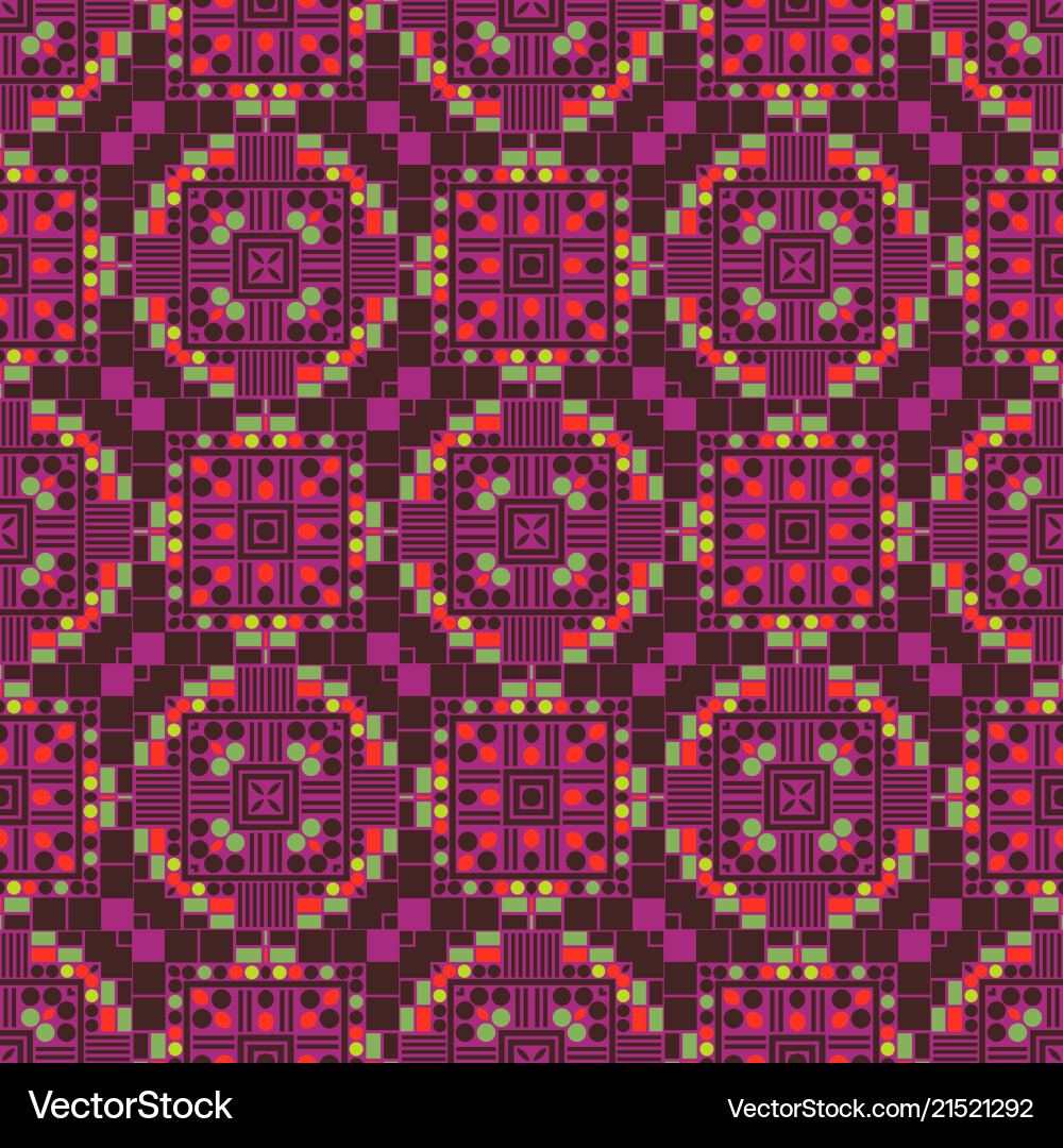 Computer generated vibrant seamless pattern vector image
