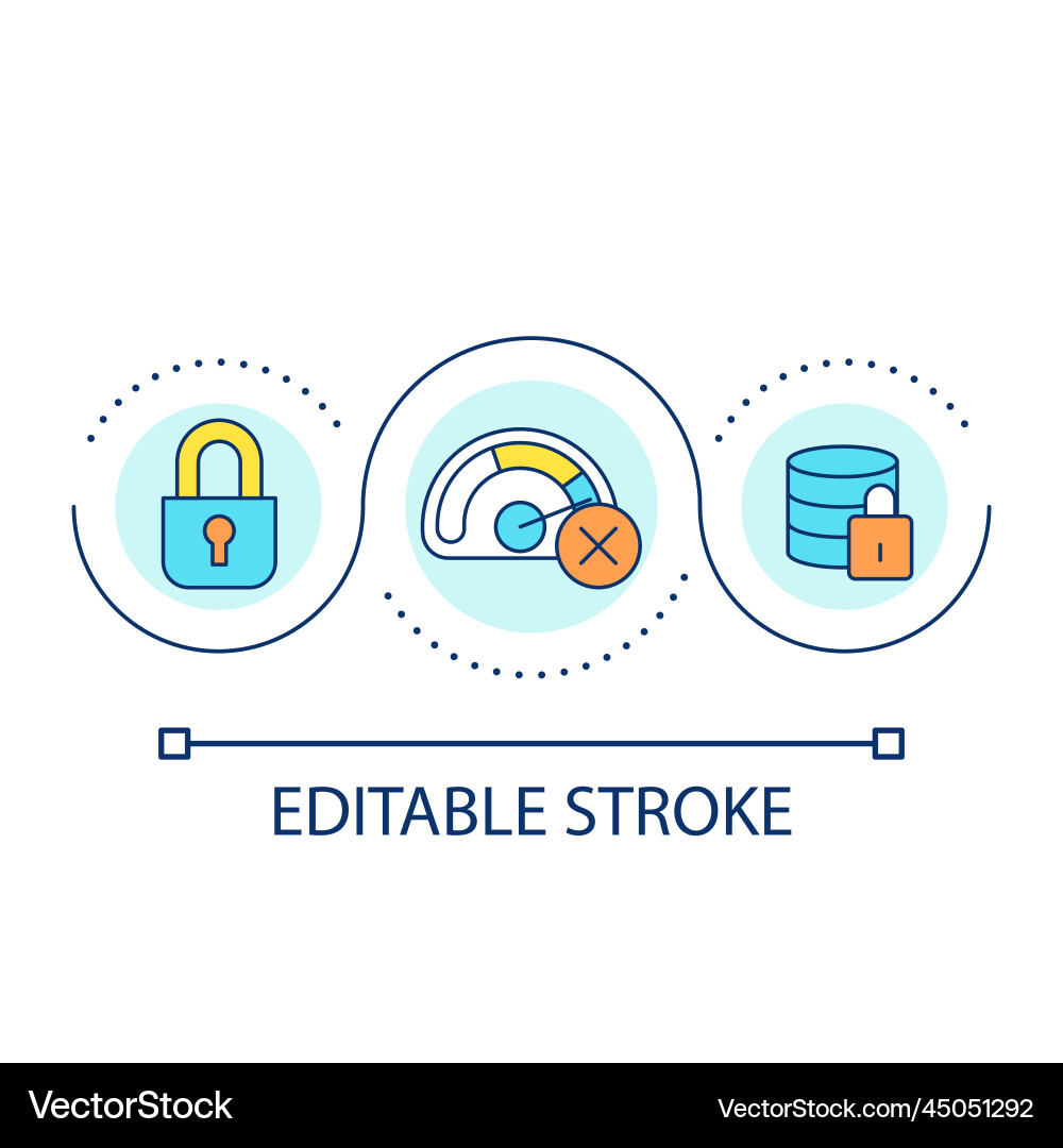 Database management loop concept icon Database management loop concept icon Vector Image
