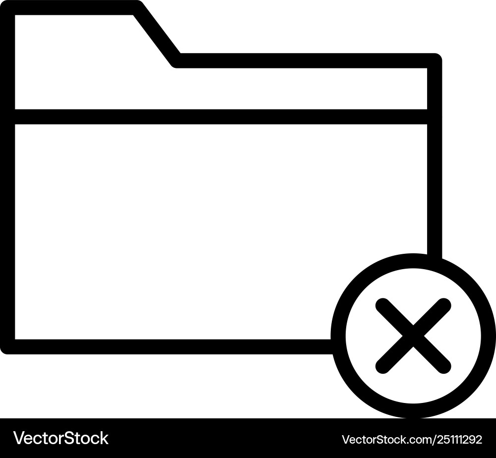Delete folder Delete folder vector image