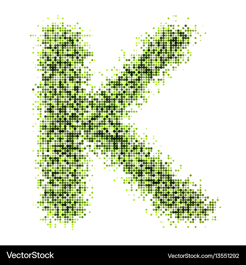 Dots style letters vector image