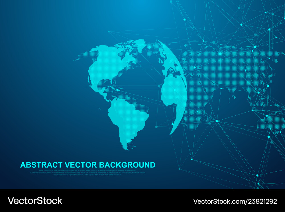 Global network connection concept big data Global network connection concept big data vector image