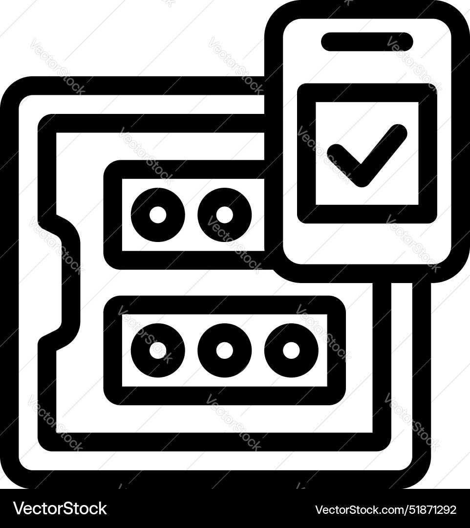 Mobile phone unlocking with password security Mobile phone unlocking with password security vector image