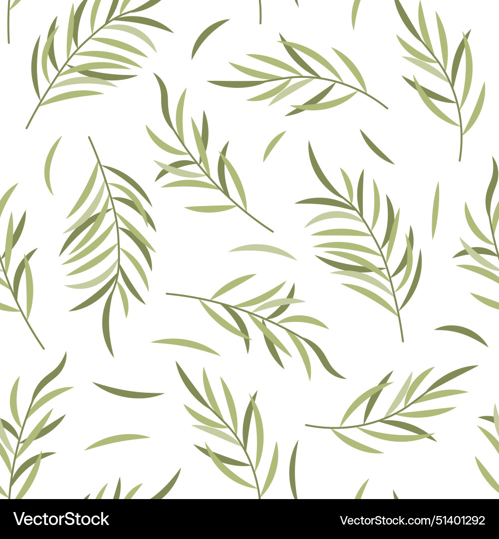 Seamless pattern with palm leaves simple texture Seamless pattern with palm leaves simple texture Vector Image