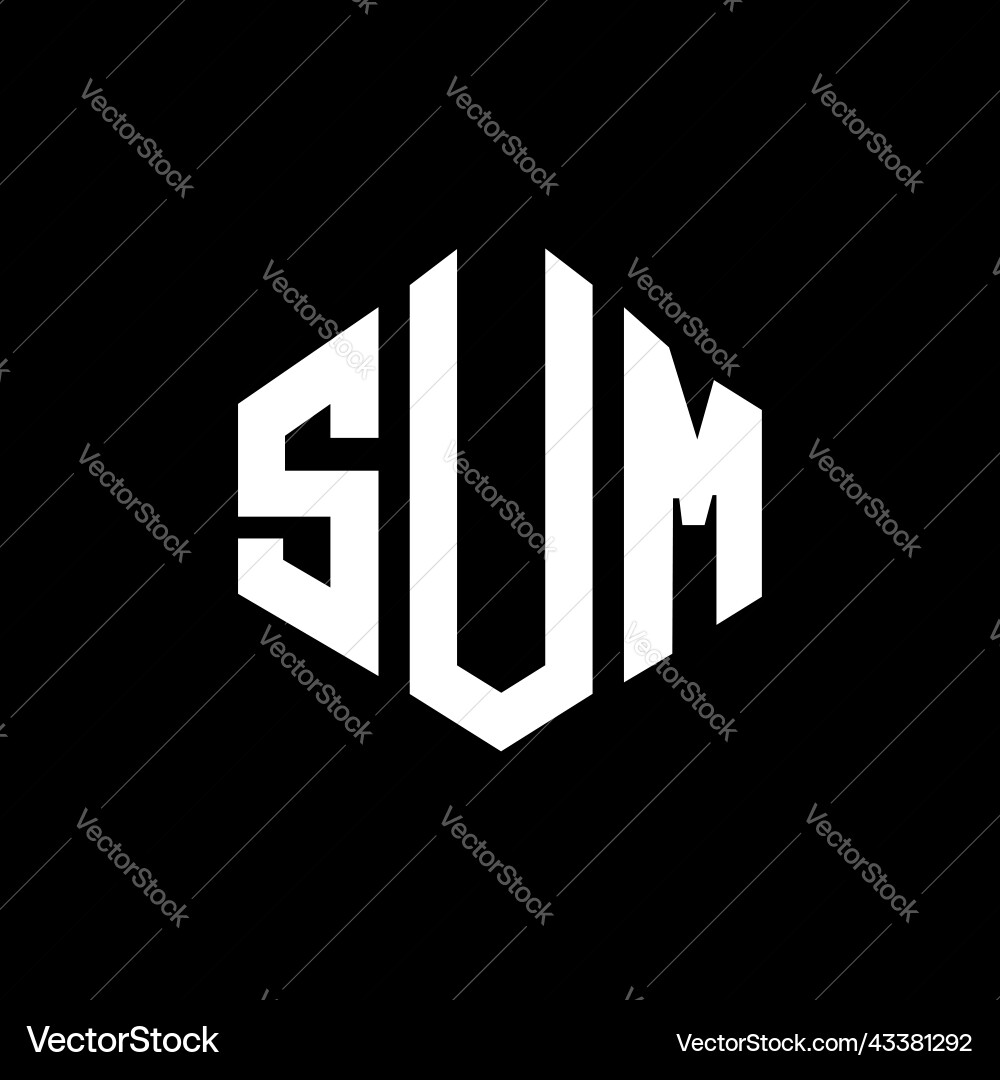 Sum letter logo design with polygon shape Vector Image